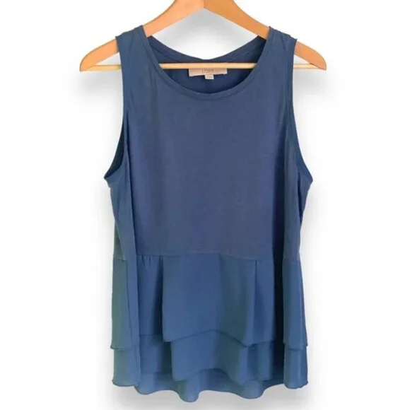 Loft Tiered Ruffle  Tank Top - Picture 2 of 6